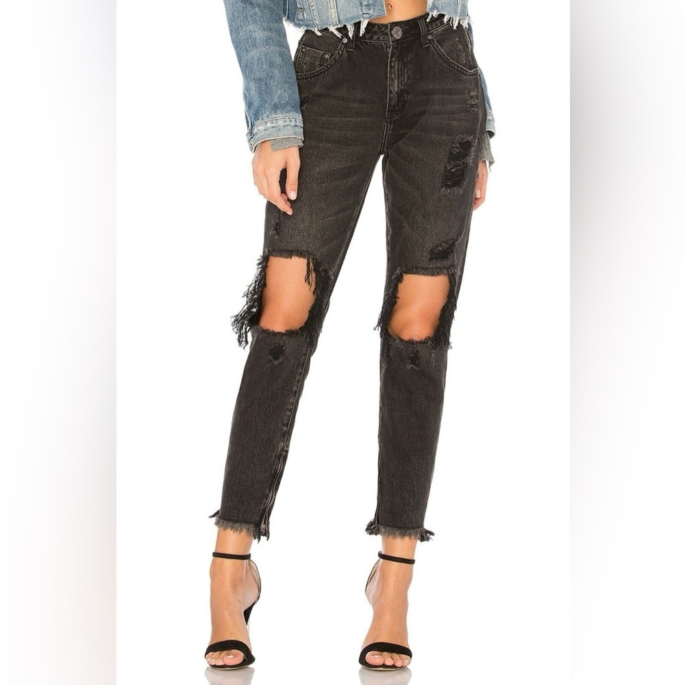 Excellent Condition One Teaspoon Freebird High Waist Skinny Black Jeans Size: 29 - Picture 6 of 14